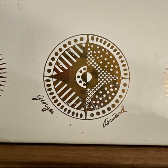 Georges Briard Woodland Starburst Charcuterie Wood and Tile Cheese Board - Picture 9 of 10